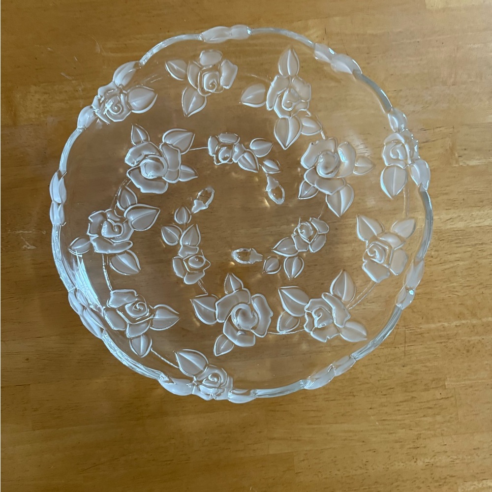 Mikasa Rose Petals Frost Hostess Platter